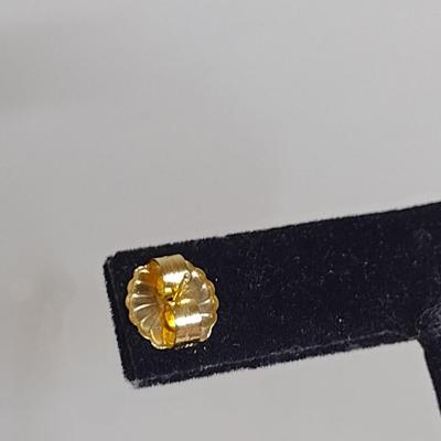 14 Karat Yellow Gold Post Earrings- Approx Total Weight 1.1 Grams (#54)