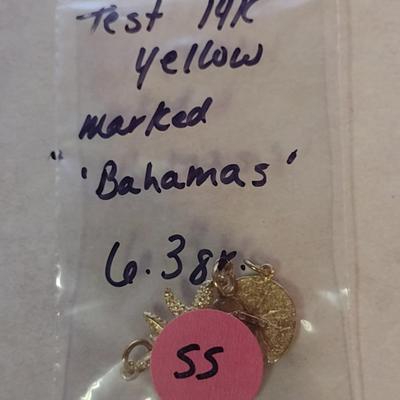 14 Karat Yellow Gold Charms- Approx Total Weight 6.3 Grams (#55)