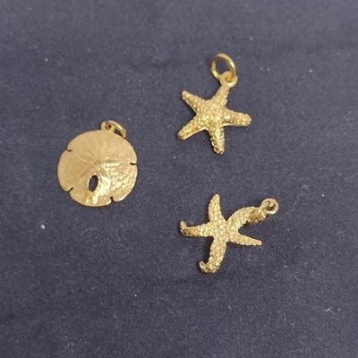 14 Karat Yellow Gold Charms- Approx Total Weight 6.3 Grams (#55)