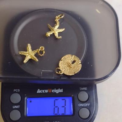 14 Karat Yellow Gold Charms- Approx Total Weight 6.3 Grams (#55)