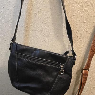 Four small purses - black - brown & white