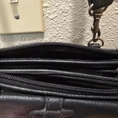 Four small purses - black - brown & white