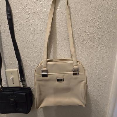 Four small purses - black - brown & white