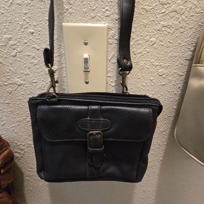 Four small purses - black - brown & white