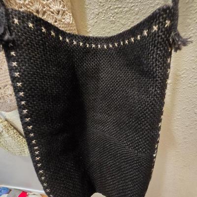 Three hobo style purses - tan and black