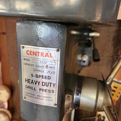 Central C112 5 speed Heavy Duty Drill Press Tested