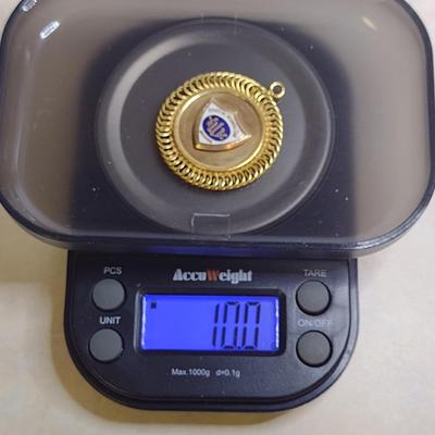 10 Karat Yellow Gold American Women's Club Pendant- Approx Total Weight 10.0 Grams (#56)