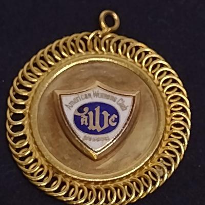 10 Karat Yellow Gold American Women's Club Pendant- Approx Total Weight 10.0 Grams (#56)