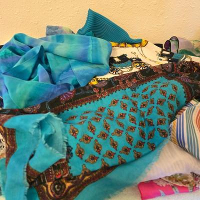 Silk and cotton decorative scarfs