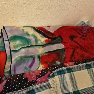 Silk and cotton decorative scarfs