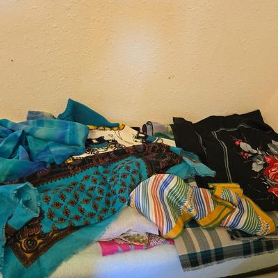 Silk and cotton decorative scarfs