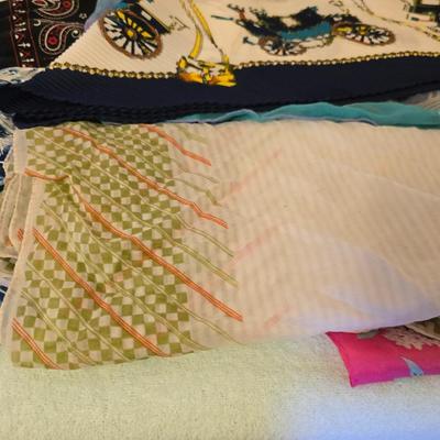 Silk and cotton decorative scarfs