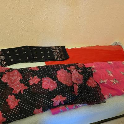 Silk and cotton decorative scarfs