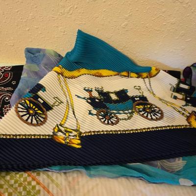 Silk and cotton decorative scarfs