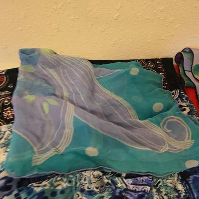 Silk and cotton decorative scarfs