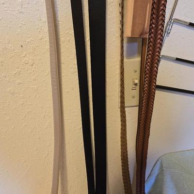 Women's belts with hanger and two hangers for slacks