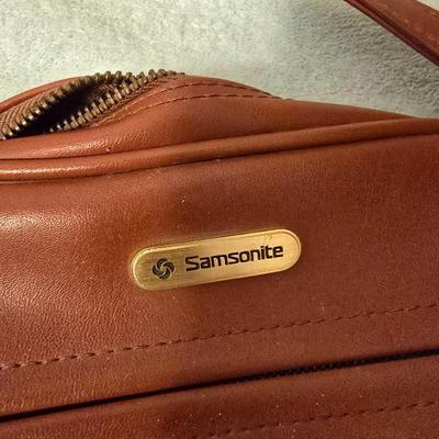 Vintage Samsonite Luggage set with floral print canvas overnight bag