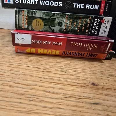 RCA Dual cassette deck am/fm radio with assortment of books on tape