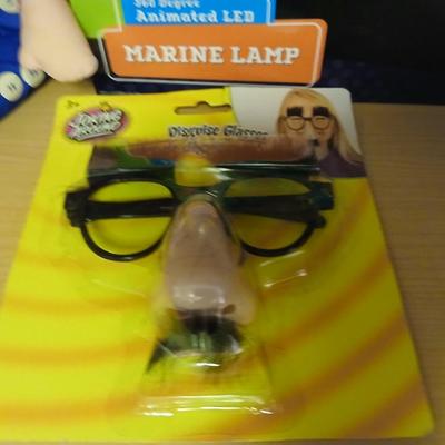 Raggedy Ann & Andy dolls and DVD movie with a discovery kids aquarium and a pair of funny glasses