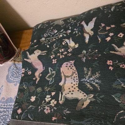 Four throw blankets - My loving sister - Blue jean print - Animal print - and a cuddle wrap