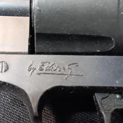 EDISON TOY CAP GUN MADE IN ITALY AND A VERY OLD DIE CAST TOY GUN
