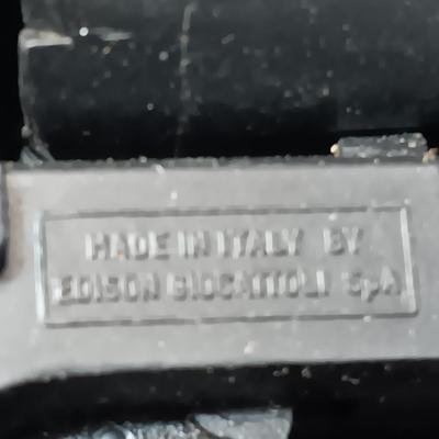 EDISON TOY CAP GUN MADE IN ITALY AND A VERY OLD DIE CAST TOY GUN