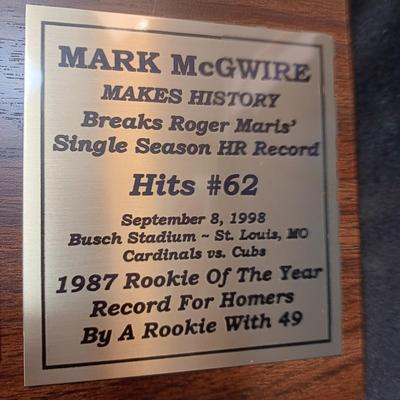 2 MARK MCGWIRE MAKES HISTORY PLAQUES