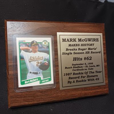 2 MARK MCGWIRE MAKES HISTORY PLAQUES