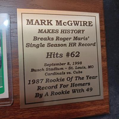 2 MARK MCGWIRE MAKES HISTORY PLAQUES