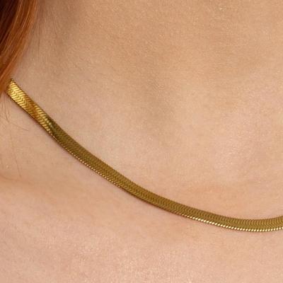 14kt Gold Herringbone Necklace