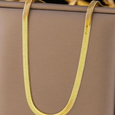 14kt Gold Herringbone Necklace