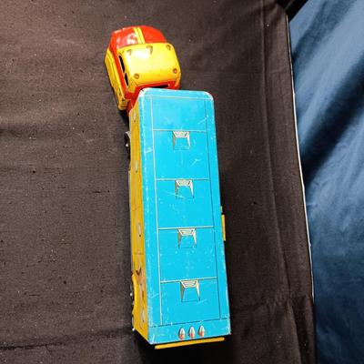 ROY ROGERS TRIGGER & TRIGGER JR TIN LITHO TOY SEMI TRAILER