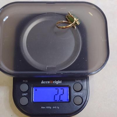 14 Karat Yellow Gold and Stone Ring- Approx Size 5 1/2 and Total Weight 2.2 Grams (#57)