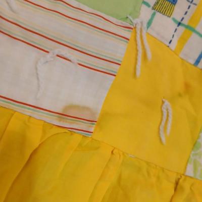 Antique handmade patchwork quilt - needs minor repairs - comes with patchwork pillowcase