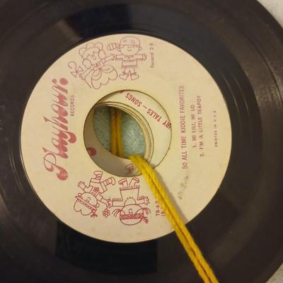Grandkid's toybox - includes 1969 Mattel baby go bye bye bumpity car records, dolls, bubbles, and a great selection of new and...