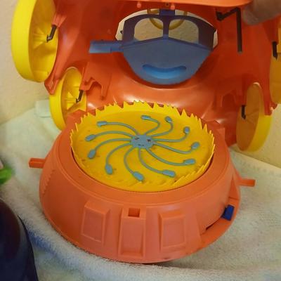 Grandkid's toybox - includes 1969 Mattel baby go bye bye bumpity car records, dolls, bubbles, and a great selection of new and...