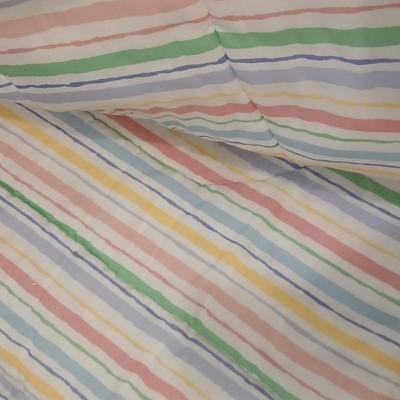 Dan River Inc. Striped colorful comforter Full / queen and a dark green Springs comforter with fitted sheet