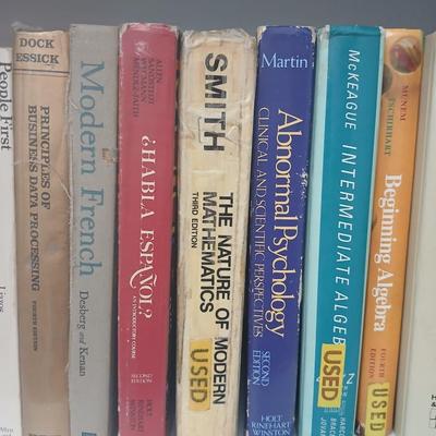 Old high school and college textbooks
