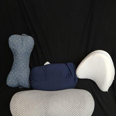 Assortment of body forming pillows - neck pillow - vibrating pillow and more