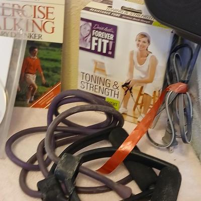 Exercising equipment with a RCA am/fm/ cassette deck radio - Get your groove on while you exercise!