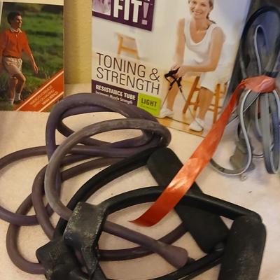 Exercising equipment with a RCA am/fm/ cassette deck radio - Get your groove on while you exercise!