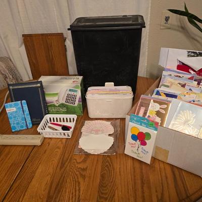 Paper shredder - big button phone and a variety of every holiday greeting cards to last a lifetime!