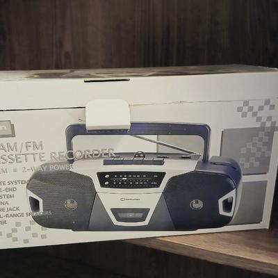 Brand new old stock Centurion portable AM/FM Stereo Cassette recorder with bass boost system C839G