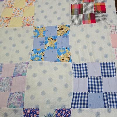 Handmade quilt - needs some repairs comes with quilted pillow