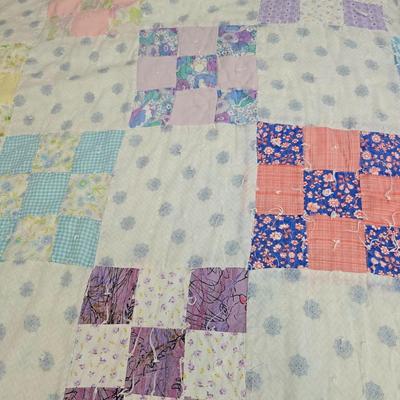 Handmade quilt - needs some repairs comes with quilted pillow