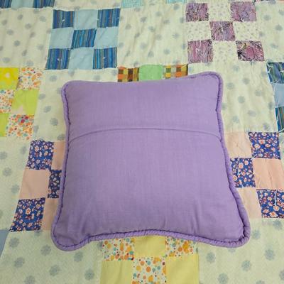 Handmade quilt - needs some repairs comes with quilted pillow