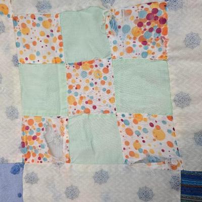 Handmade quilt - needs some repairs comes with quilted pillow