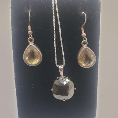 Sterling Jewelry - Green Stone Set & Pink Heart Set (ST-KD)