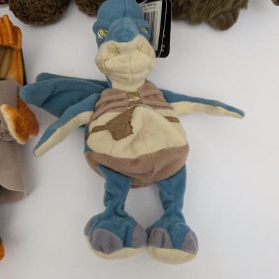 Star Wars Plush Lot Ewok Chewbacca Jar Jar Binks & Watto Character Stuffed Toys