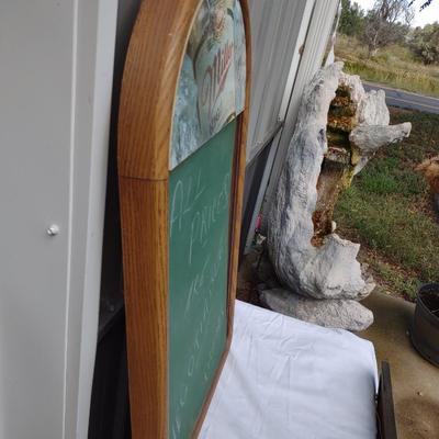 MILLER BEER CHALKBOARD AND MIRRORED SIGN